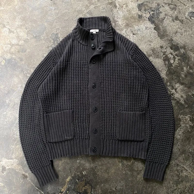 Gap Heavyweight Waffle Knit Cardigan Grey photo 1