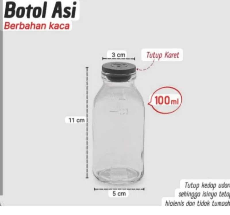 Botol Kaca penyimpanan ASI photo 1