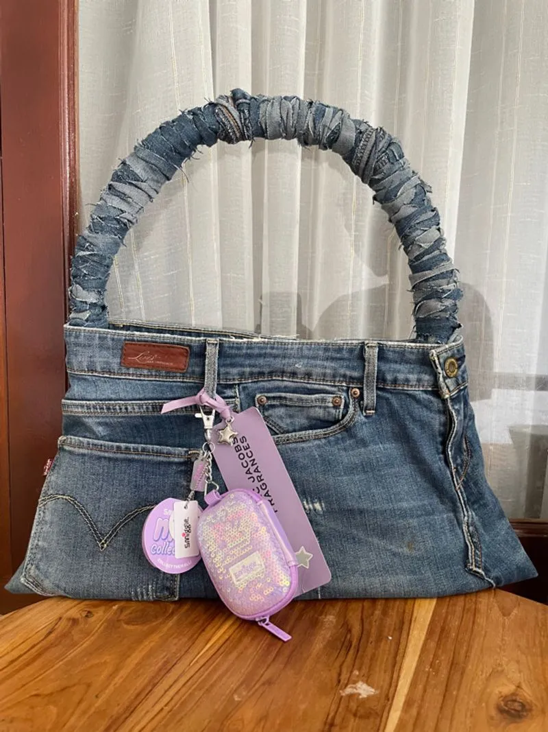REWORKED BAG FROM ORIGINAL LEVI'S JEANS  photo 1