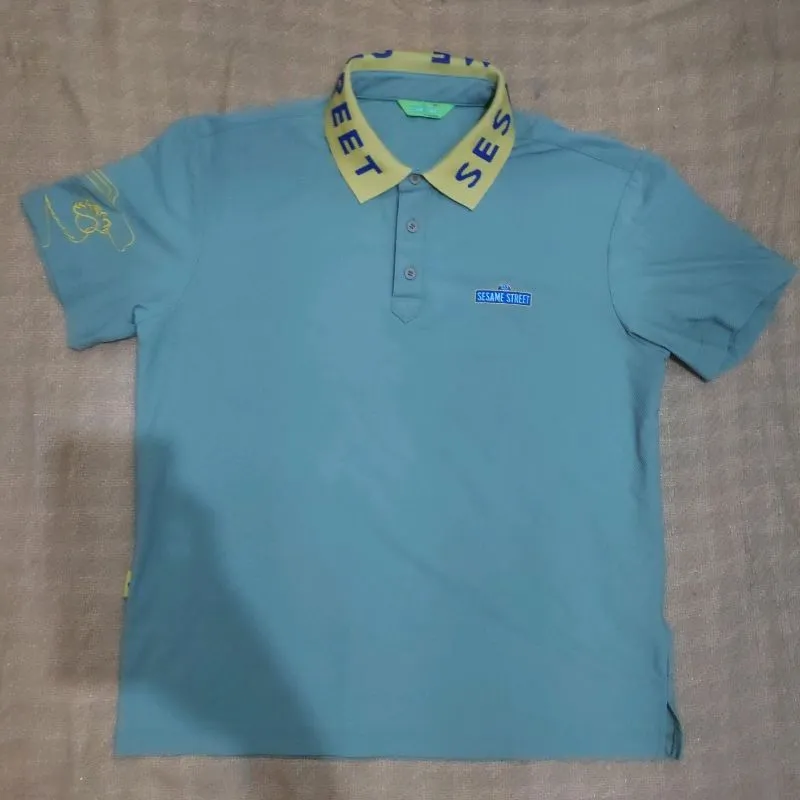 Kaos polo kartun sesame street size L bordir photo 1