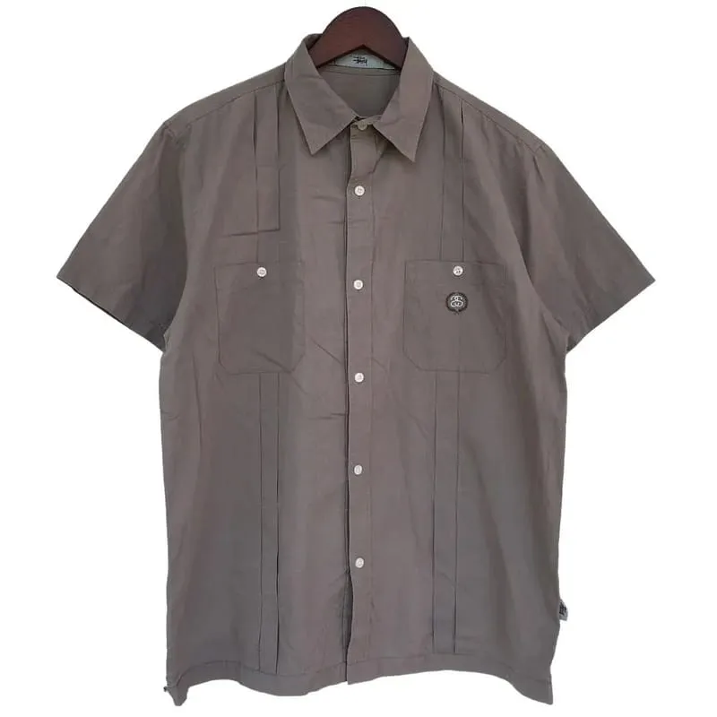 Stussy Streetwear Casual Casual shirt Pria brown gray photo 1
