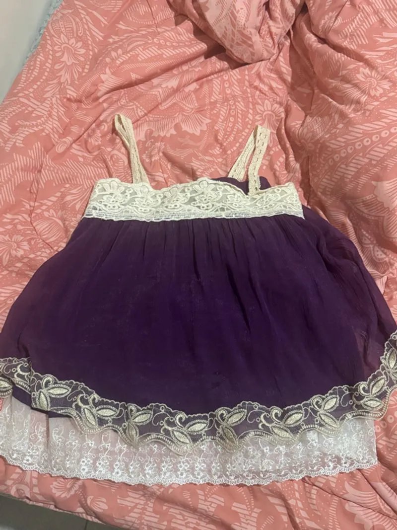 purple lace fairy camisole tank top photo 1