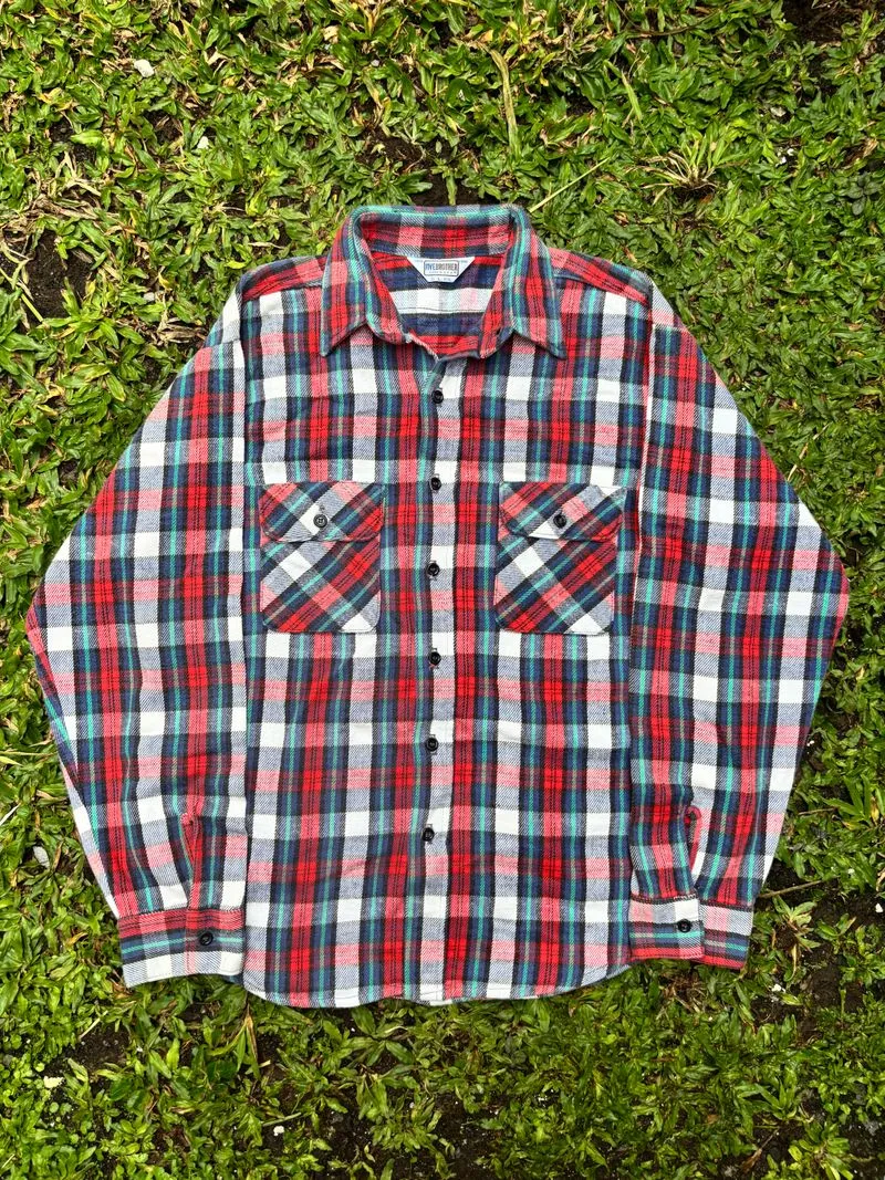 1980's Five Brother Heavy Flannel Shirt - Made in USA - Preloved 1980's Five Brother Heavy Flannel Shirt - Made in USA - Preloved