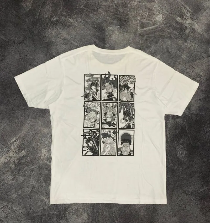 Uniqlo x Kimetsu No Yaiba Graphic Backhit Logo Tee White photo 1