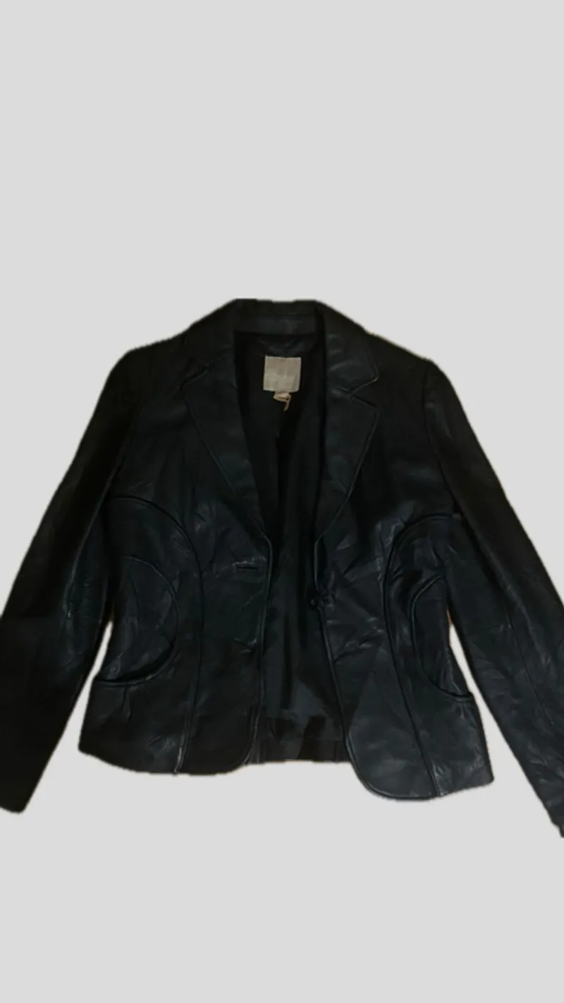 Thrifted vintage leather jacket photo 1
