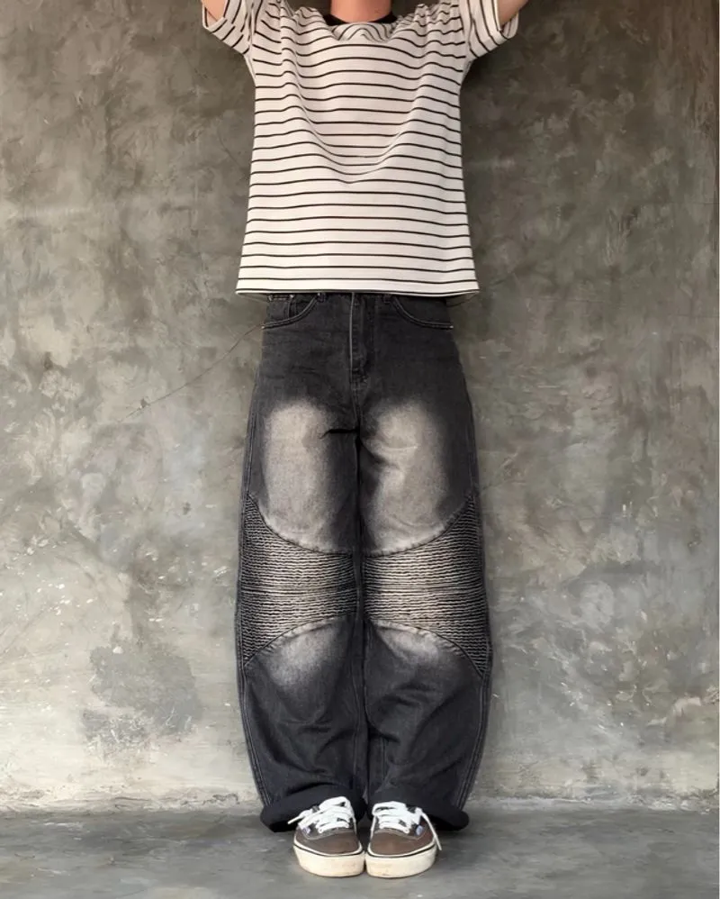 TR1LLION BAGGY RIDER WASHED JEANS photo 1