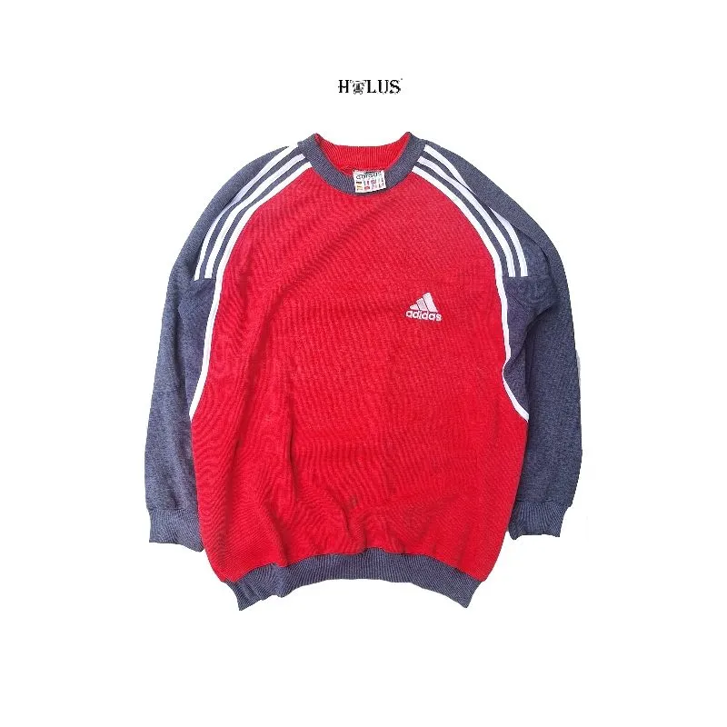 Adidas 90s Vintage Mens Crew Neck Sweatshirt Size L Authen photo 1