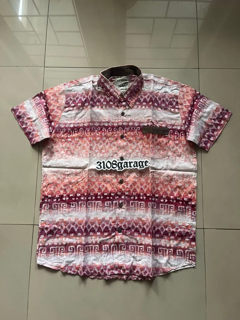 Kemeja lengan pendek casual pria mens formal santai batik mo photo 1