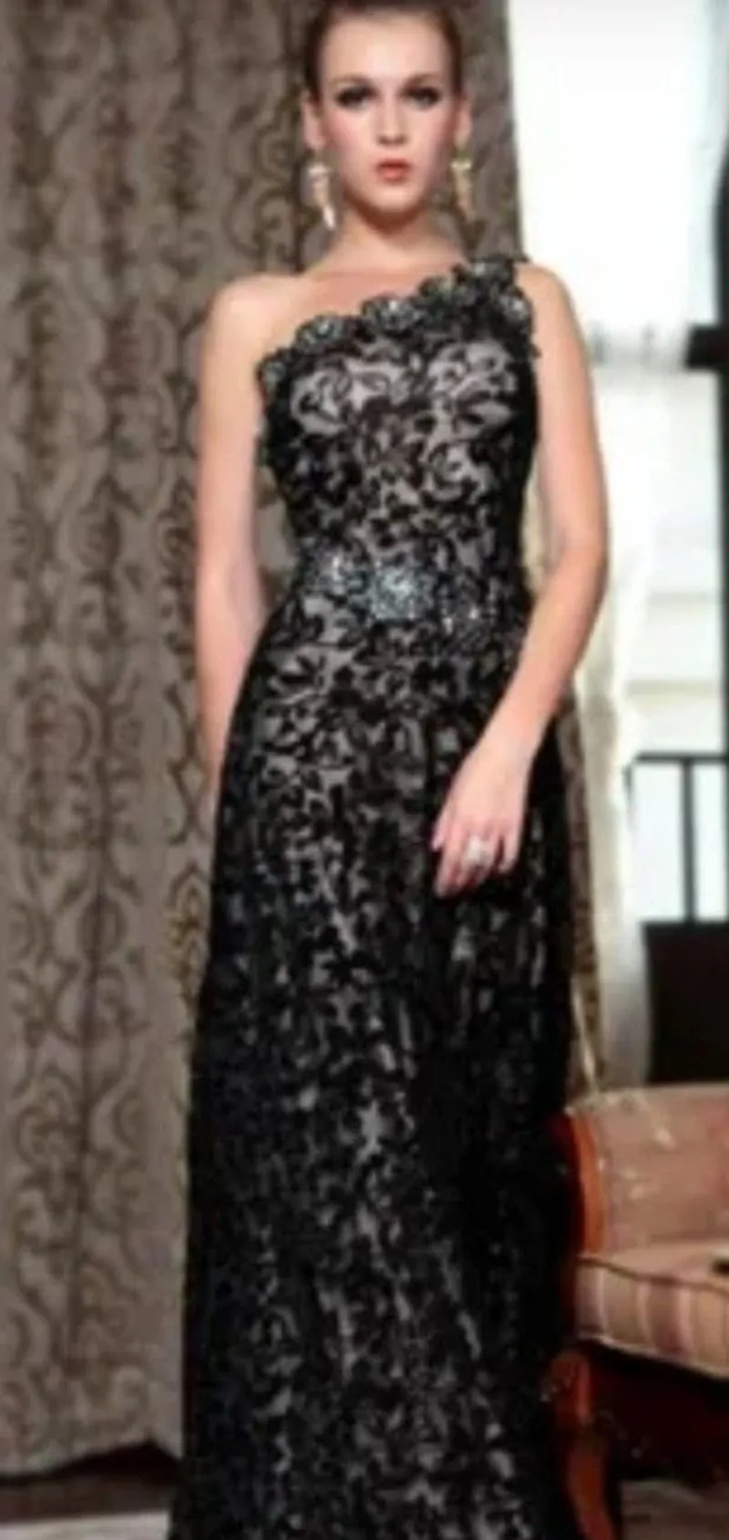 Vintage Evening dress Wanita black photo 1