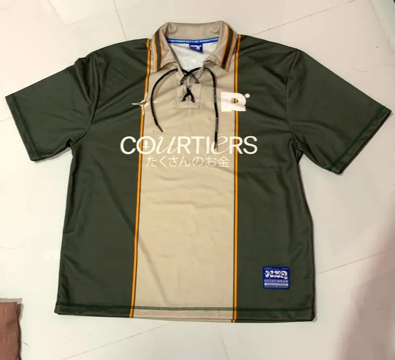 Vintage Y2K Jersey Pria green cream photo 1
