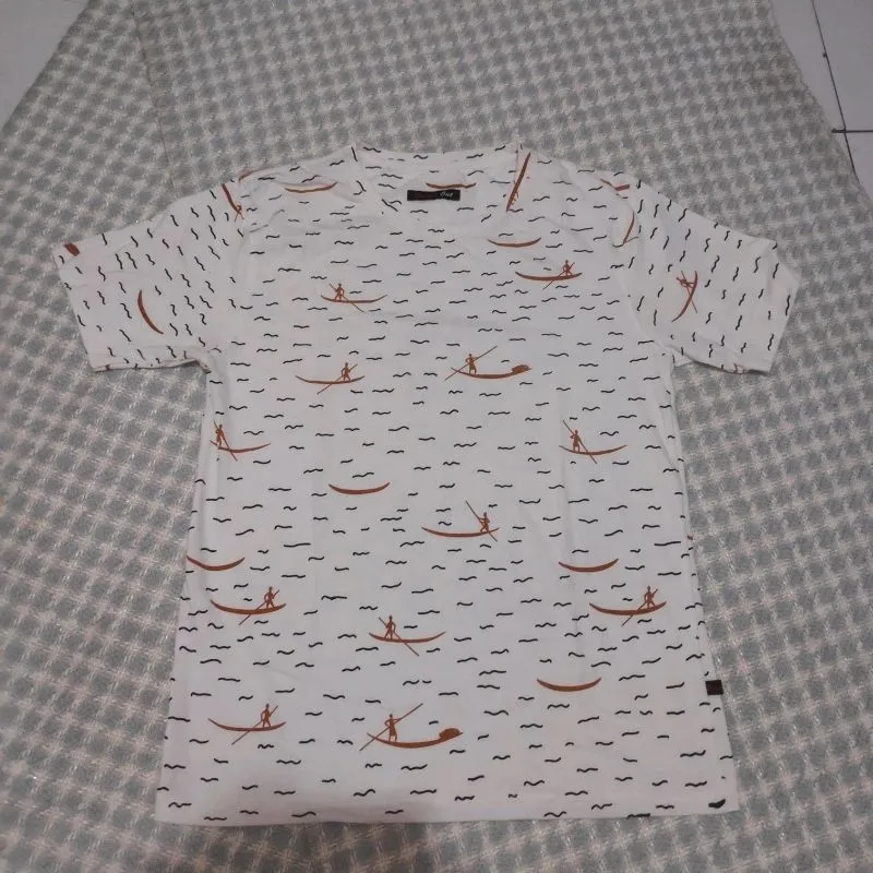 kaos full print size M putih photo 1