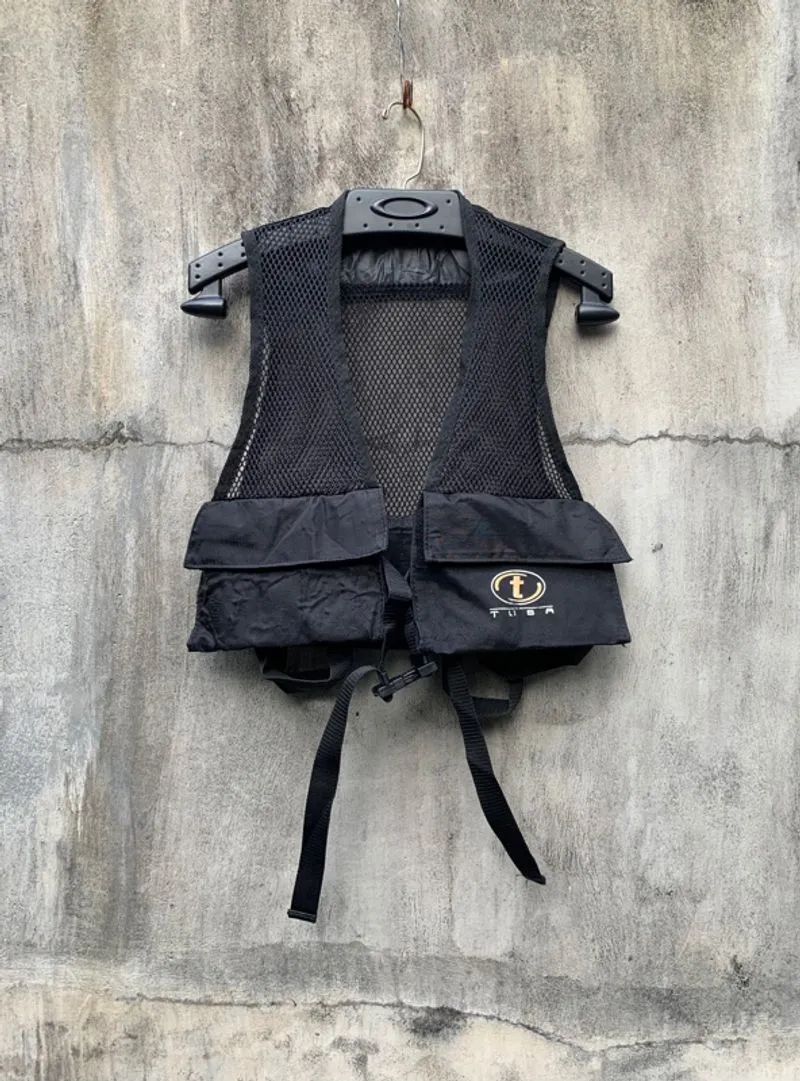 Black Tactical Outdoor Fishing Net Vest photo 1
