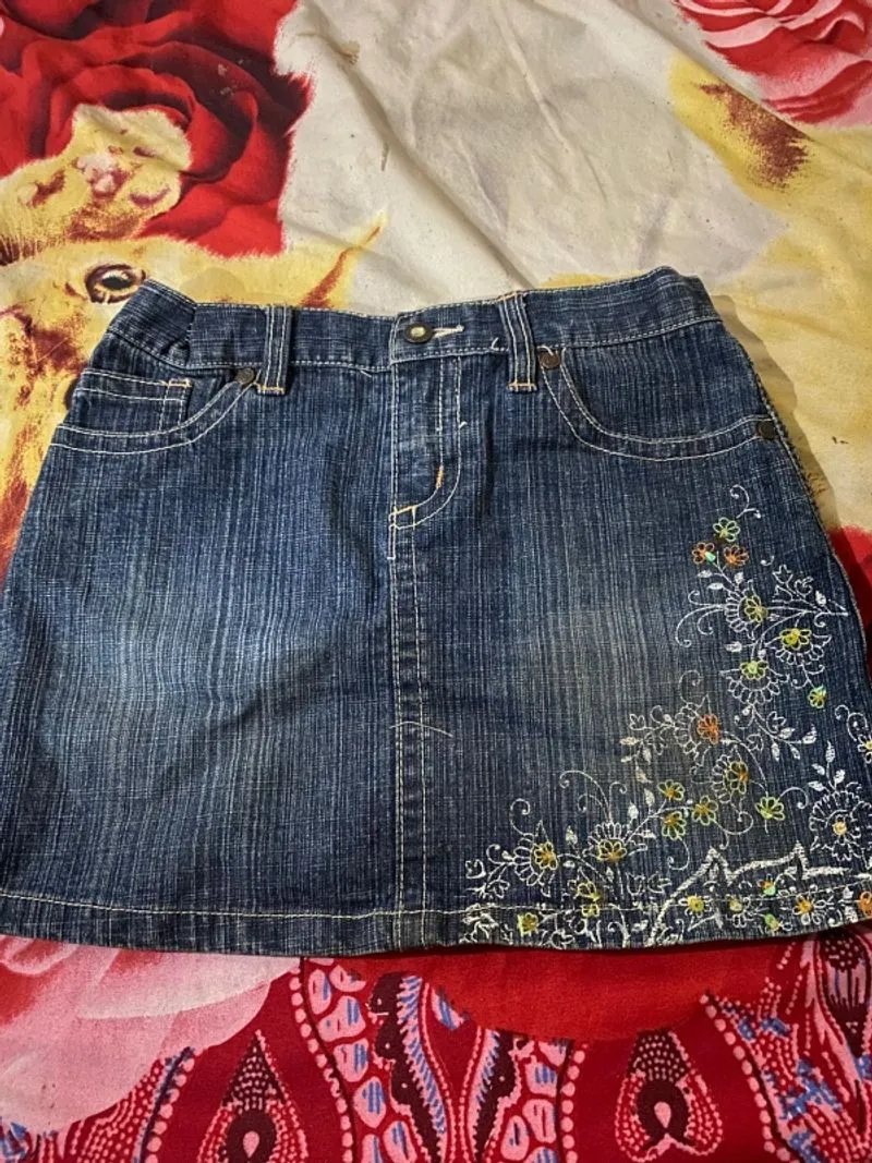 rok pendek jeans wanita vintage  photo 1