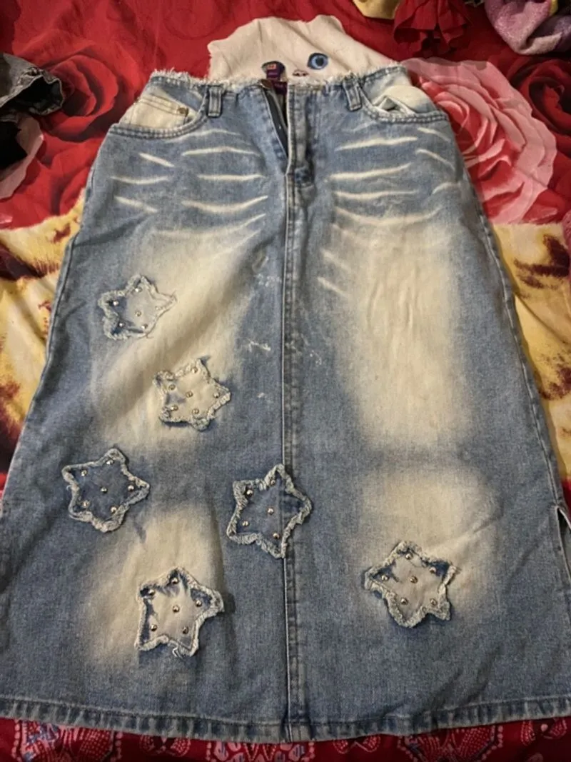 rok jeans wanita  photo 1