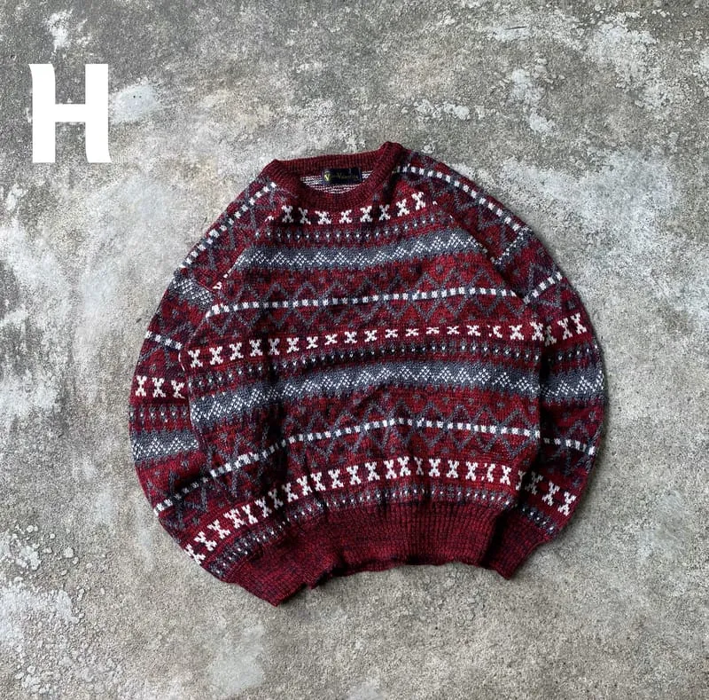 Vintage Streetwear Sweatshirt Pria burgundy photo 1