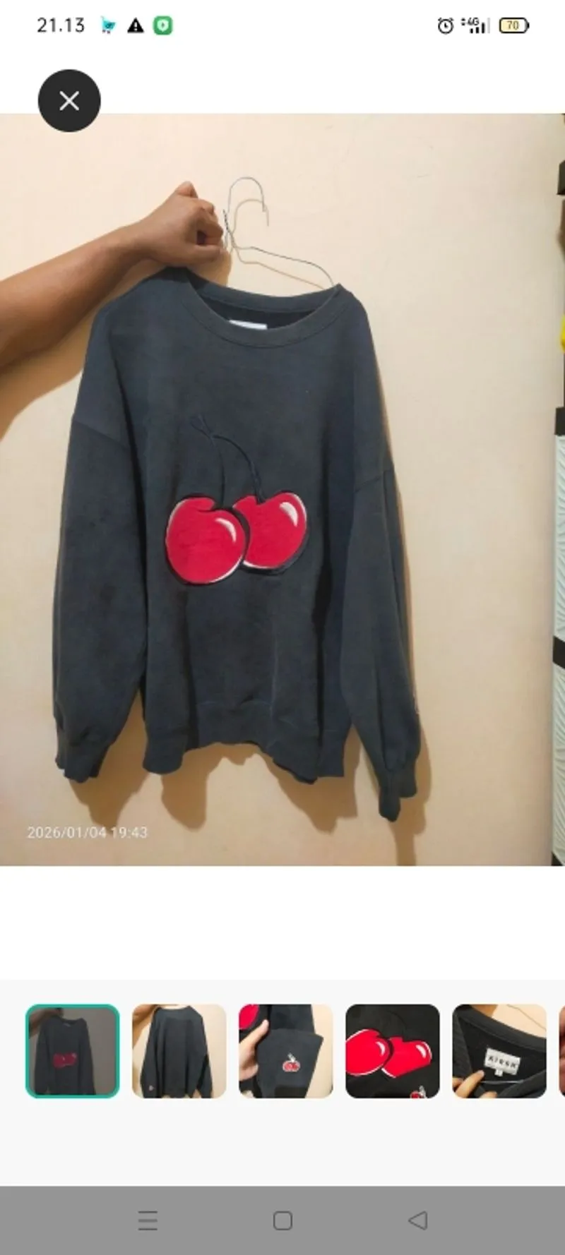 Crewneck Sweater Kirsh Cherry Black photo 1