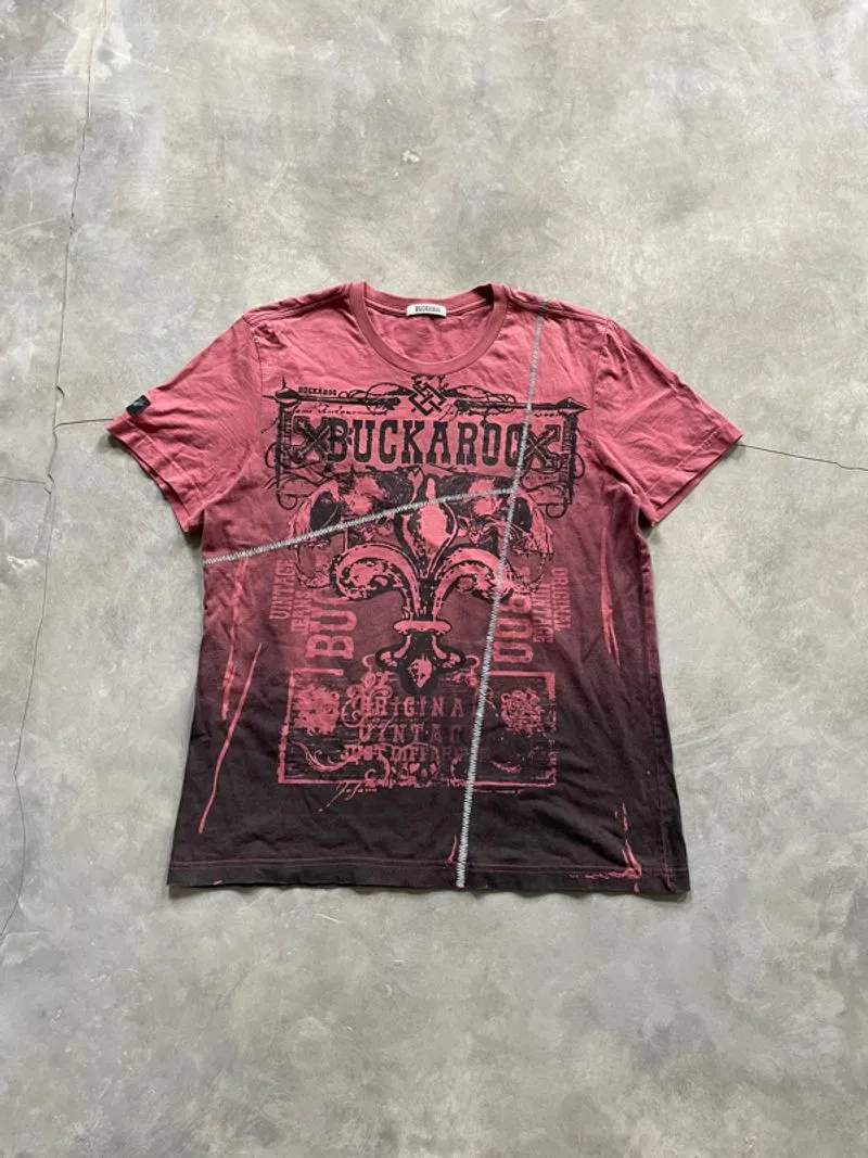 2000’s - Buckaroo Grunge Y2k Vkei Goth Tee Printed AOP photo 1