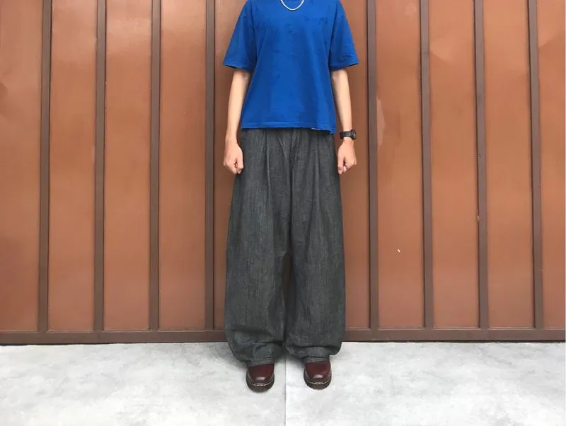 BAGGY PANTS CHINO DARK GREY -TDH GARMENTS photo 1