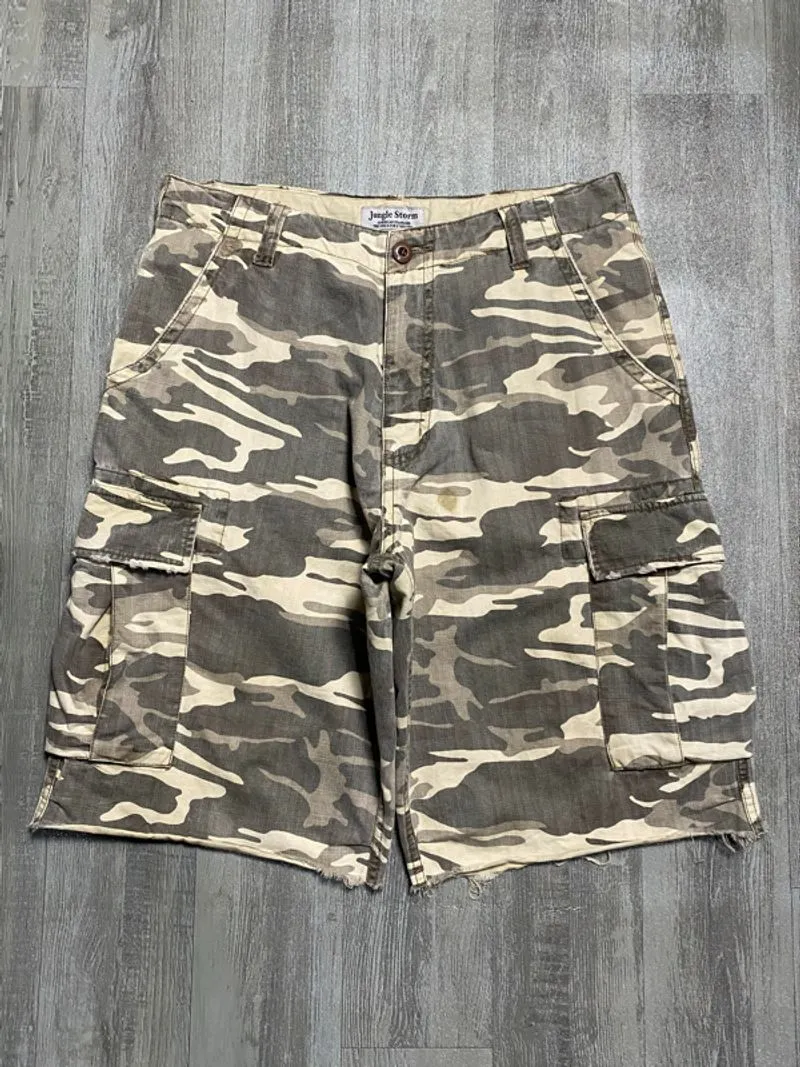 Jungle Strom Shorts Camo Pants Carti Style photo 1