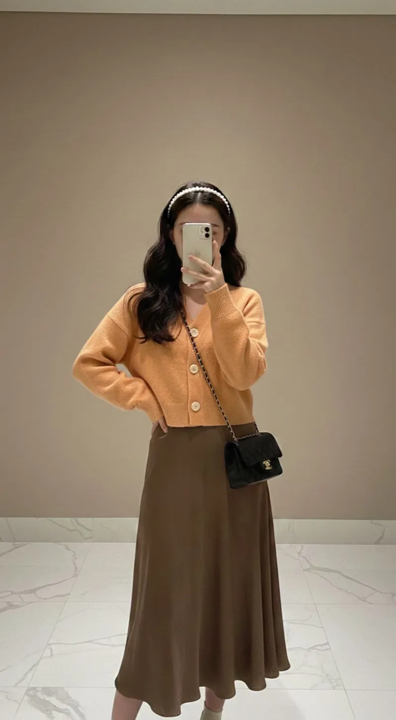 H&M Orange Cardigan photo 1