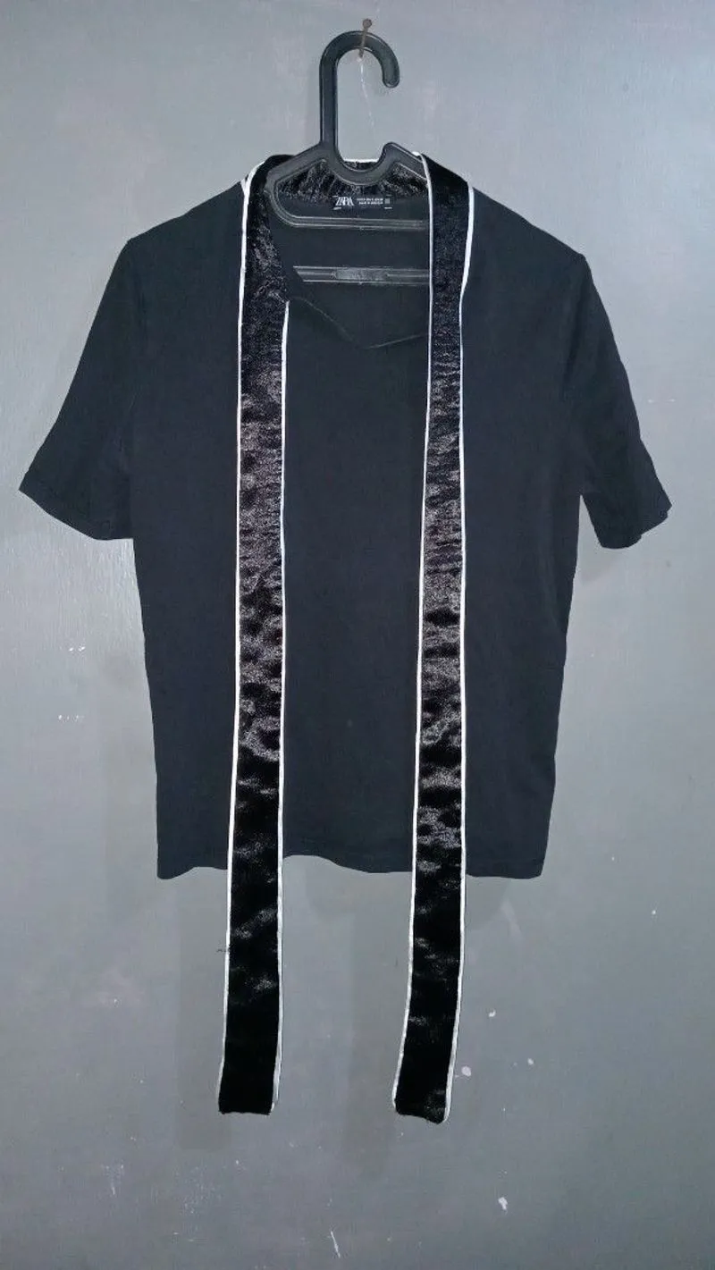 Zara Short Sleeved with Tie Scarf photo 1