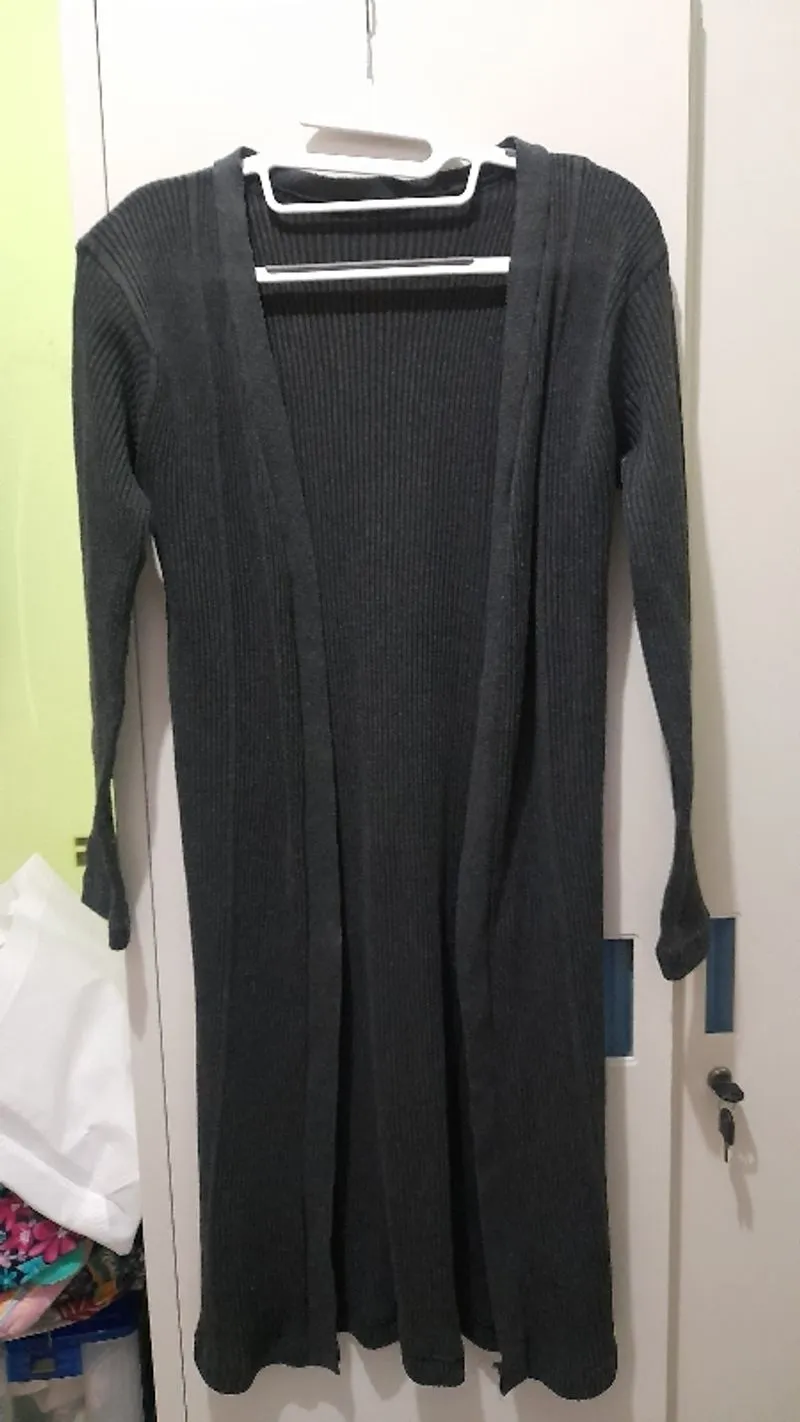 Cardigan abu panjang photo 1