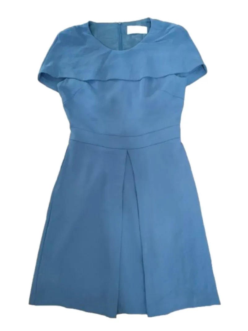Blue midi dress kerah sailor photo 1