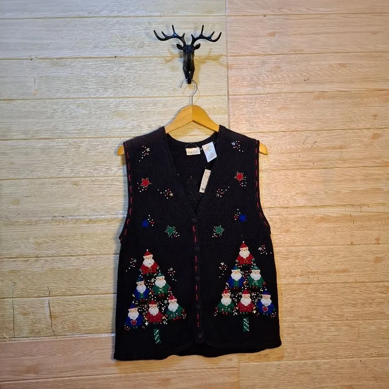 Baju natal christmas korean rompi motif rompi rajut wanita   photo 1