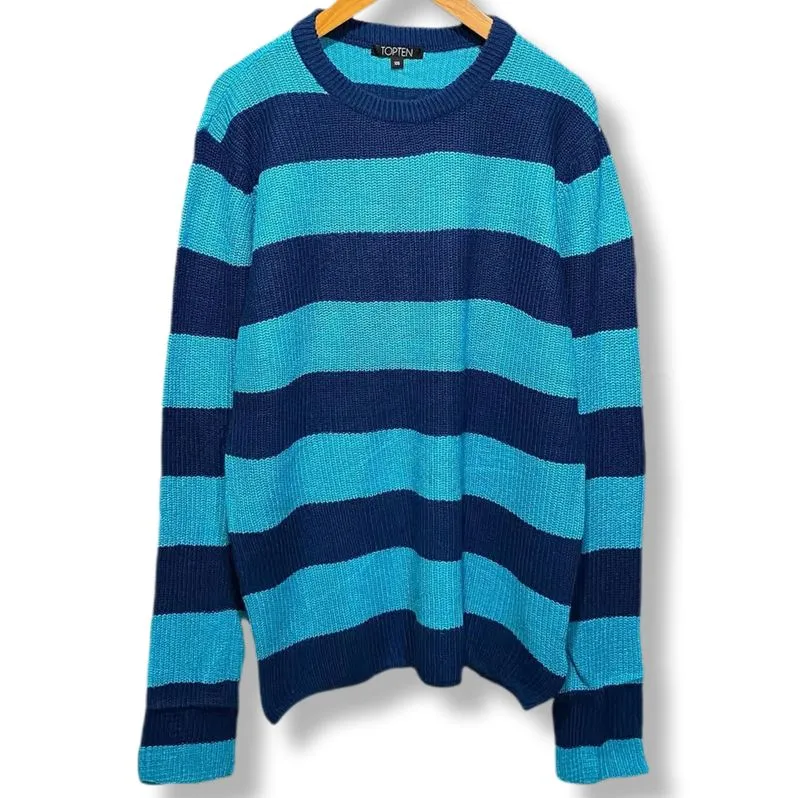 TOPTEN STRIPE KNITWEAR SWEATER | RAJUT | OUTERWEAR | XSTOB 1 photo 1