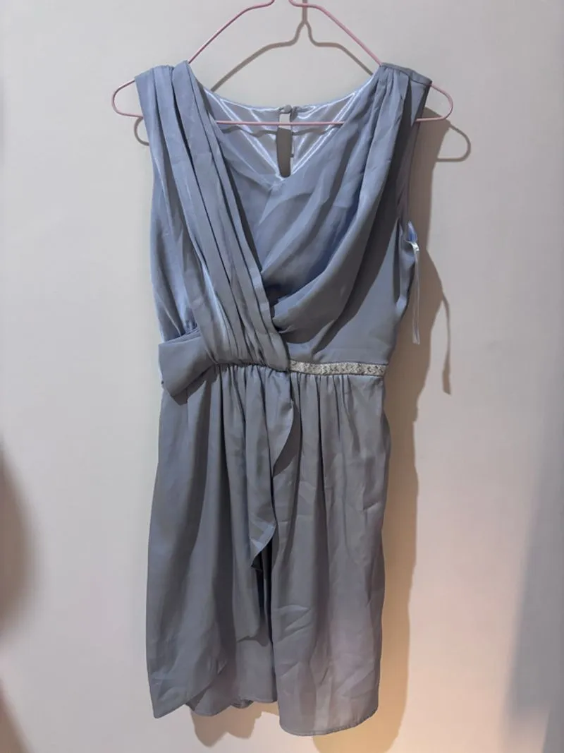 midi dress light blue greek goddess cosplay yunani photo 1