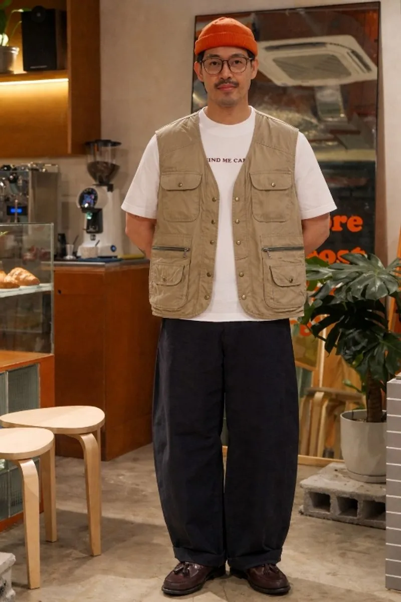 Vintage Casual Vest Pria tan photo 1