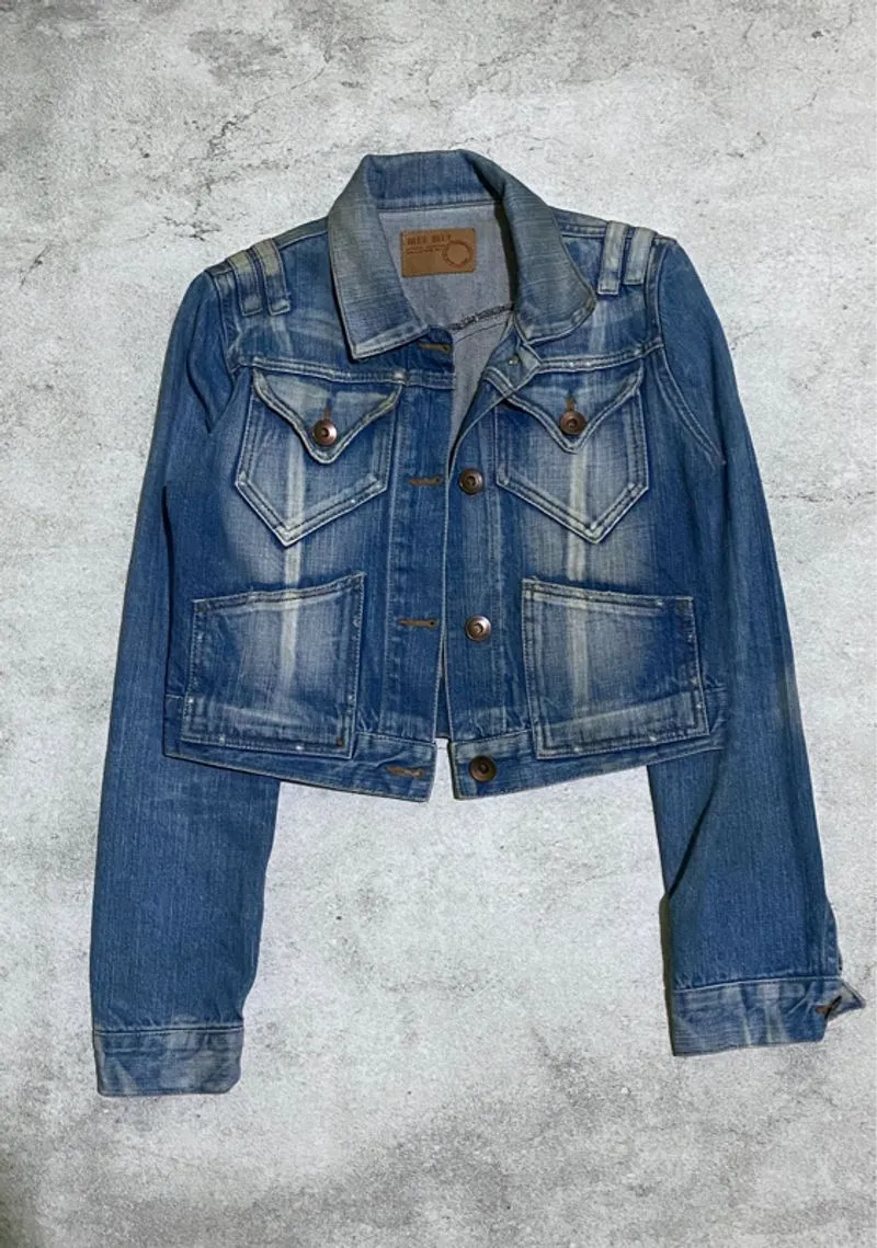 blue blue trucker denim photo 1