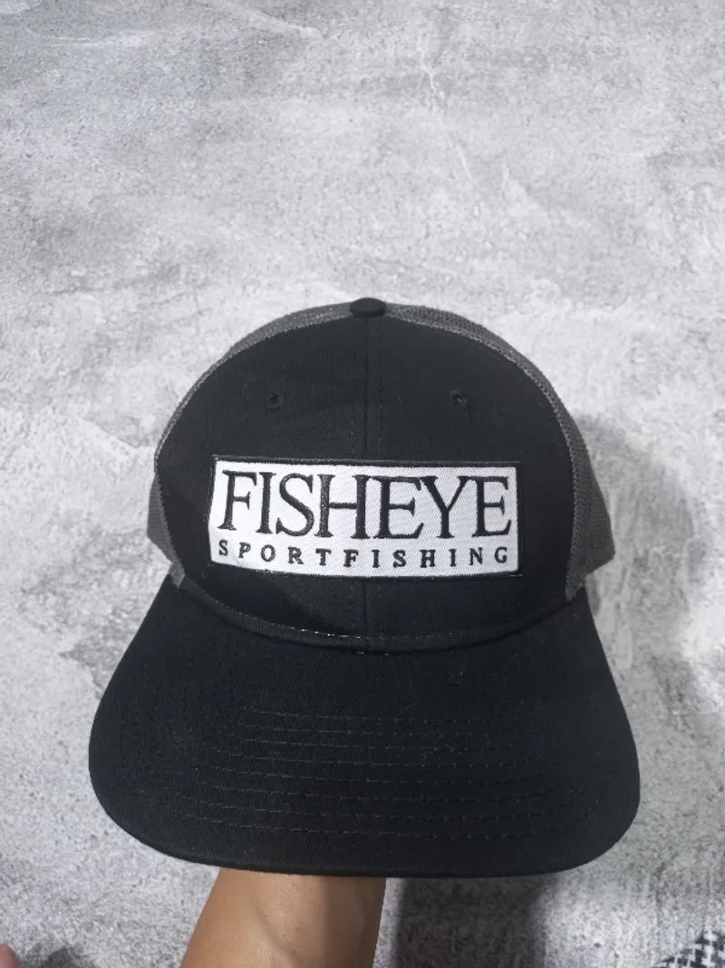 Fisheye sport fishing Snapback Trucker Hat Mesh Back by otto photo 1