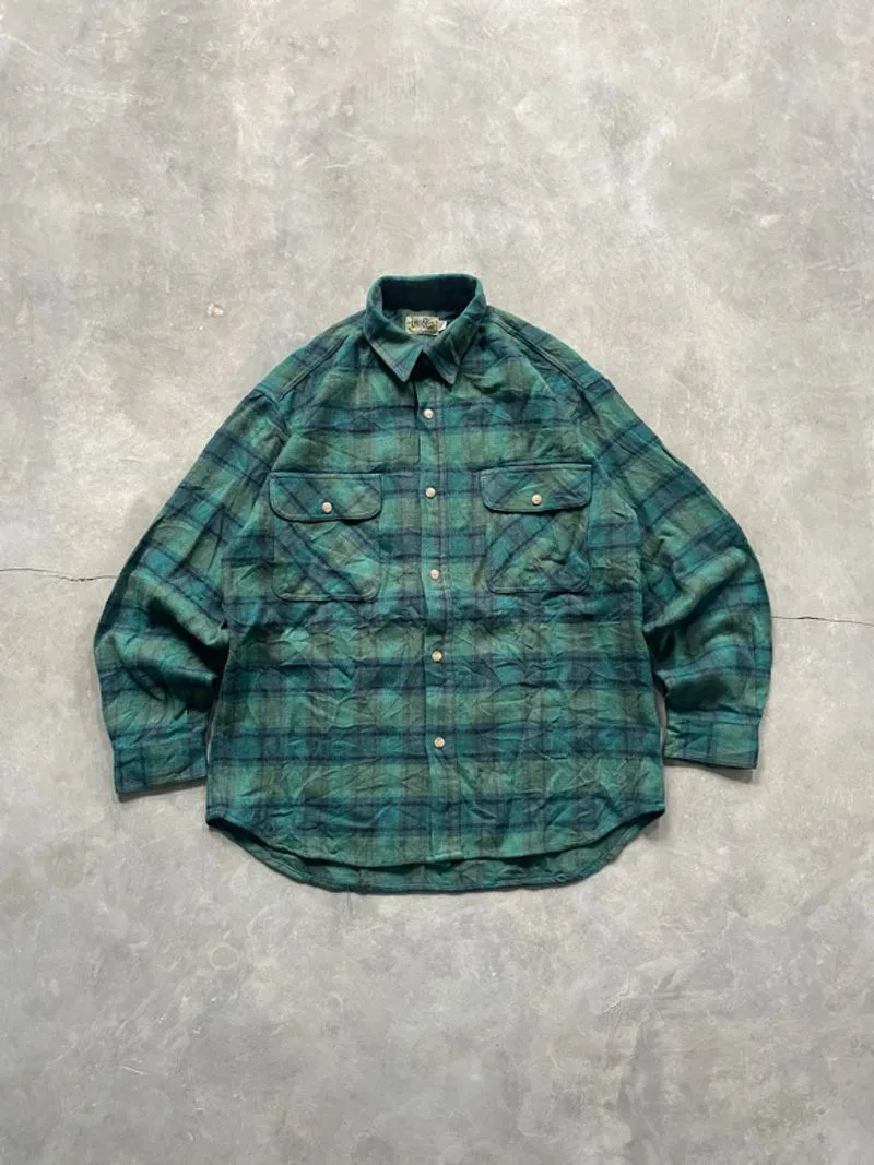 2000’s - Kemeja Uniqlo Veterano Flanel Shirt Double Pocket photo 1