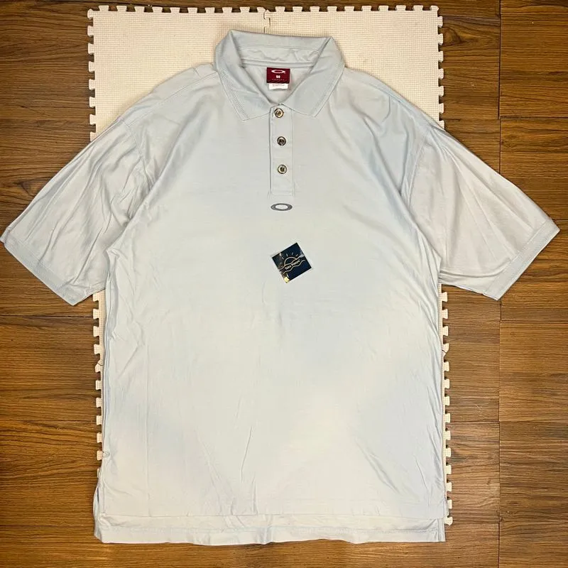 Oakley Center Logo Light Gray Polo Shirt photo 1