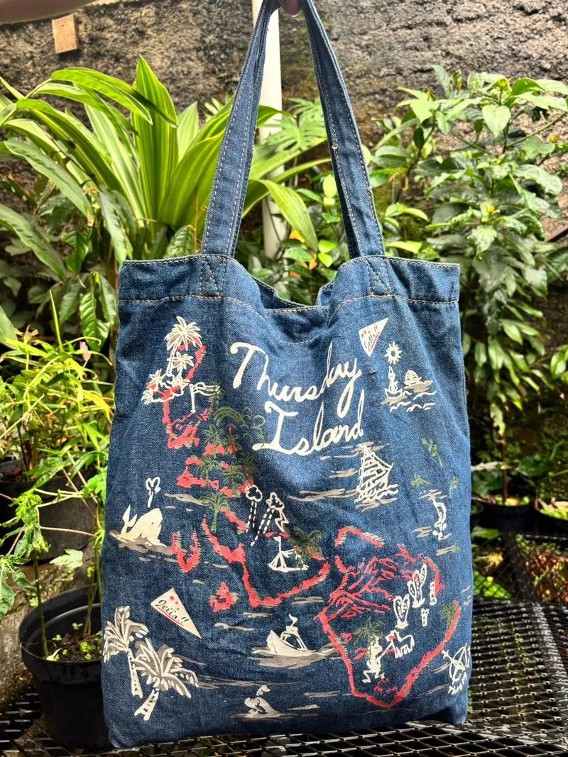 Totebag Denim | Tote Bag Unisex Denim | Tote Thursday Island photo 1