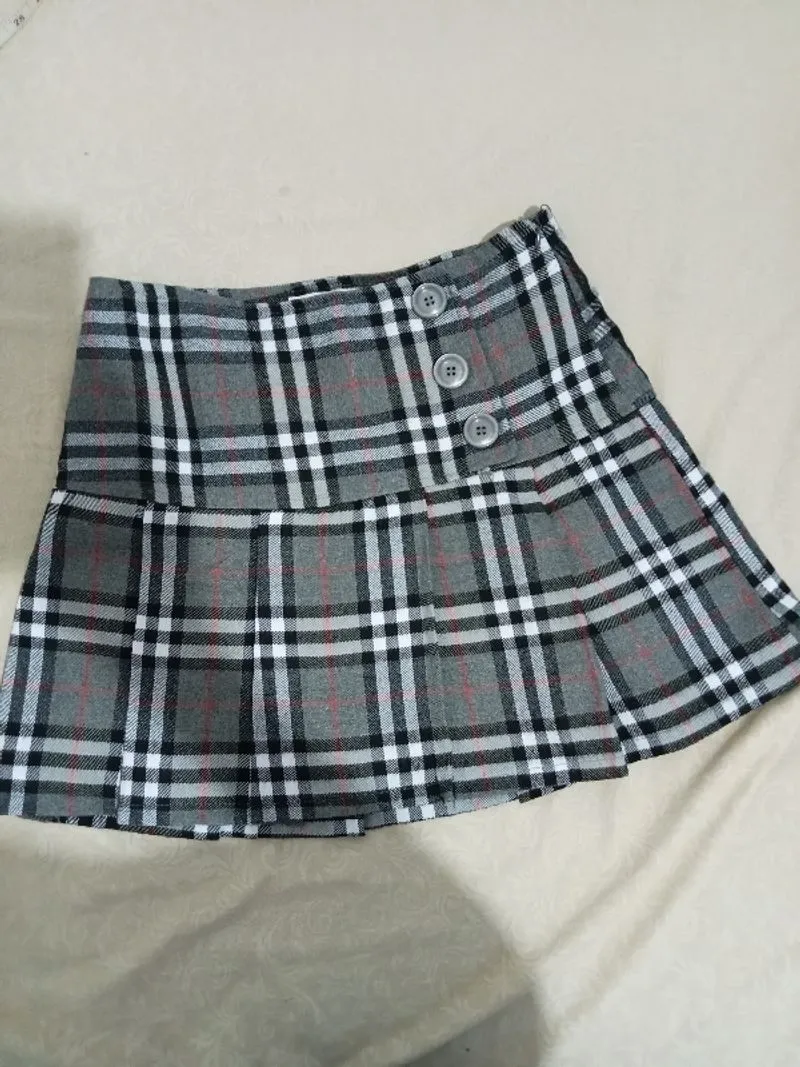 [ NETT ] Tartan Wool Pleated Skirts photo 1