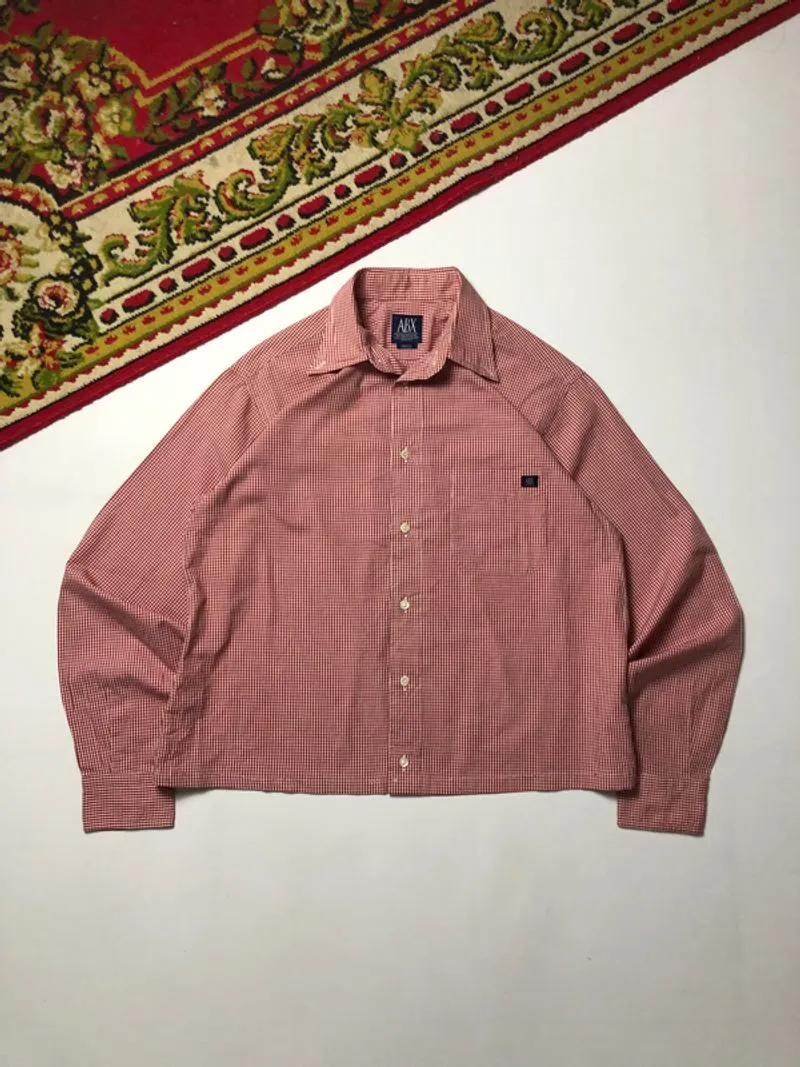 Streetwear Vintage Casual shirt Pria white red  photo 1