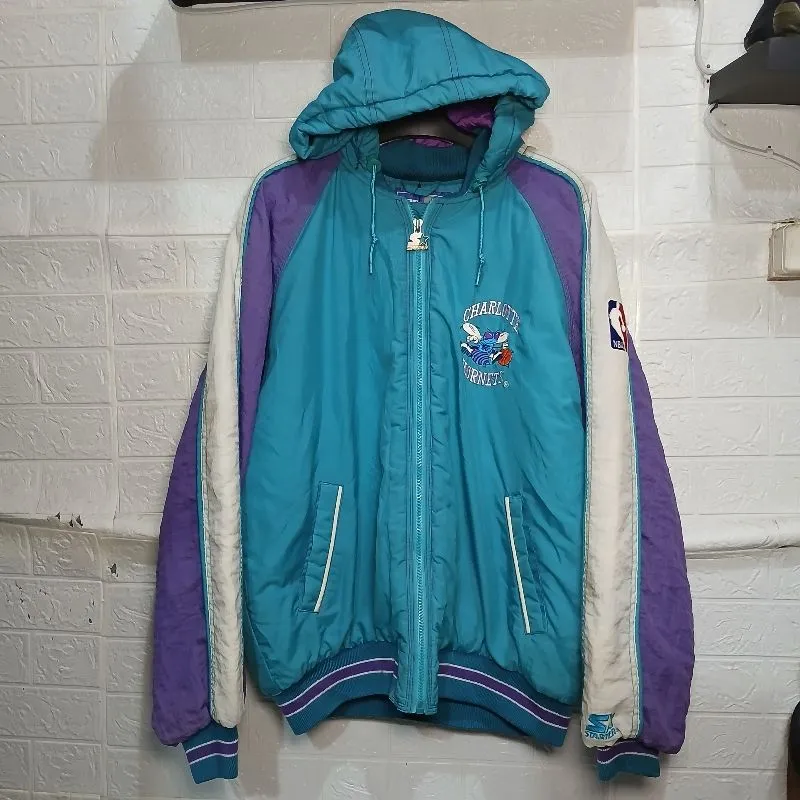 Jaket Kasual Olahraga Starter NBA Charlotte Hornets size XL  photo 1