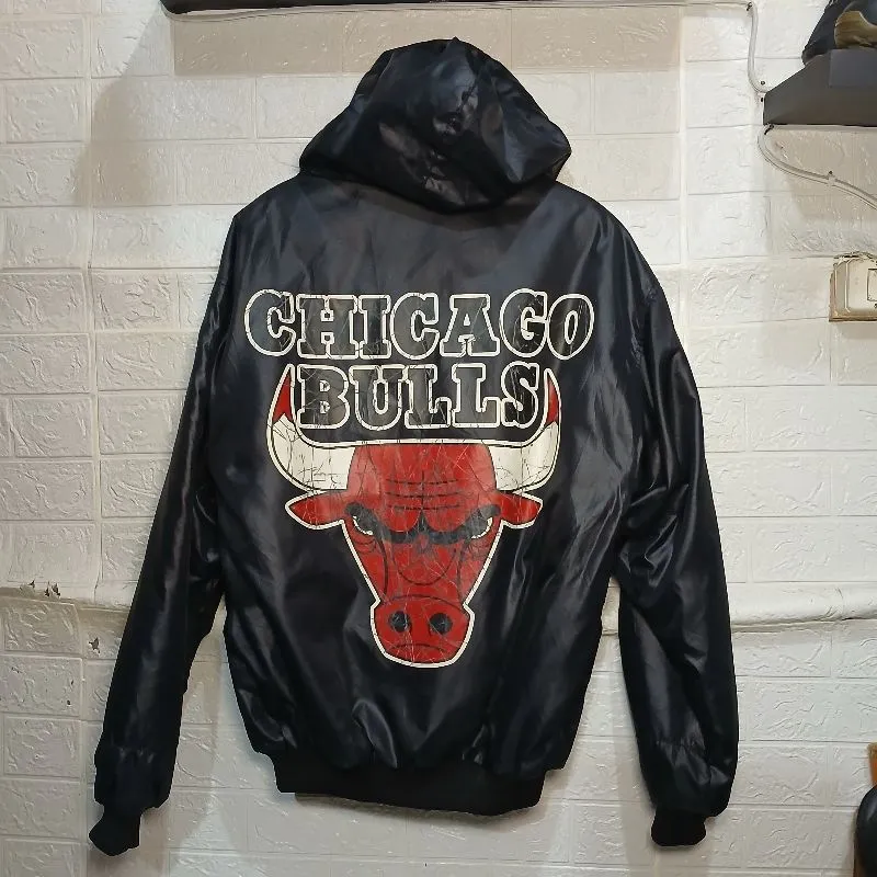 Jaket Kasual Bomber NBA Chibul Chicago Bulls size L fit XL photo 1