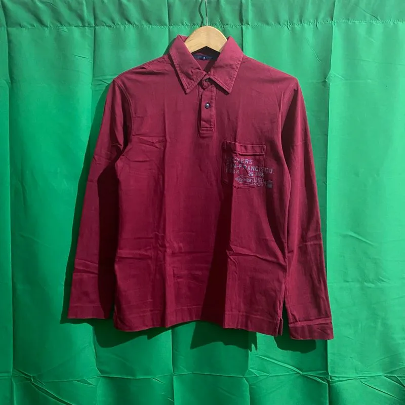 Polo Dockers - size S - Baju long sleeve merah photo 1