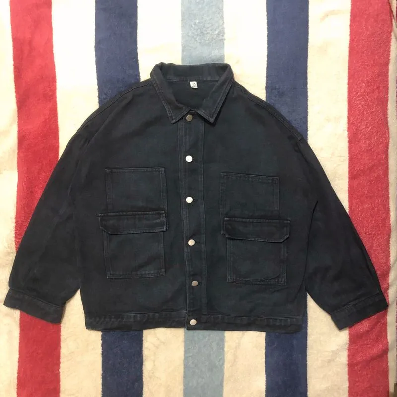 CHASE Oversized Washed Boxy Denim Jacket photo 1