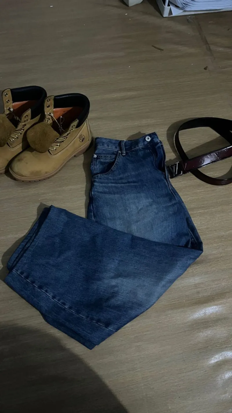 Uniqlo wide baggy jeans photo 1
