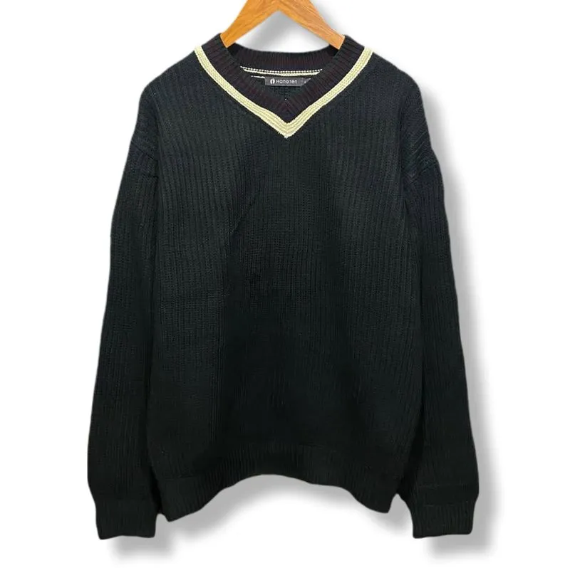 HANGTEN BLACK KNITWEAR SWEATER | RAJUT | OUTERWEAR | XSTOB 1 photo 1