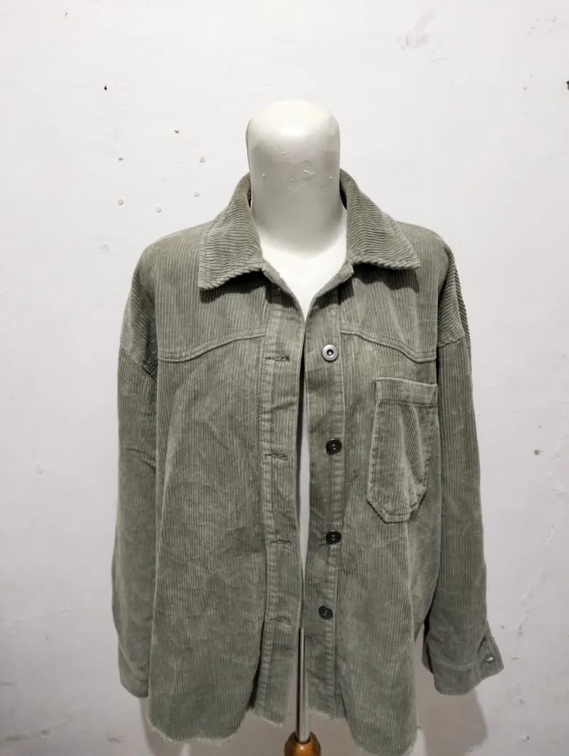 ZARA Vintage Y2K Denim jacket Wanita green photo 1