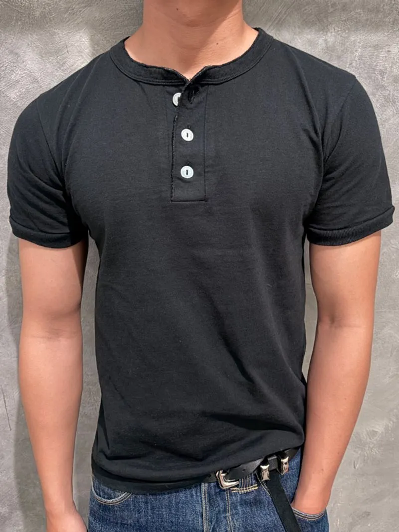 Vintage Short Sleeve Henley Y2K Grunge photo 1