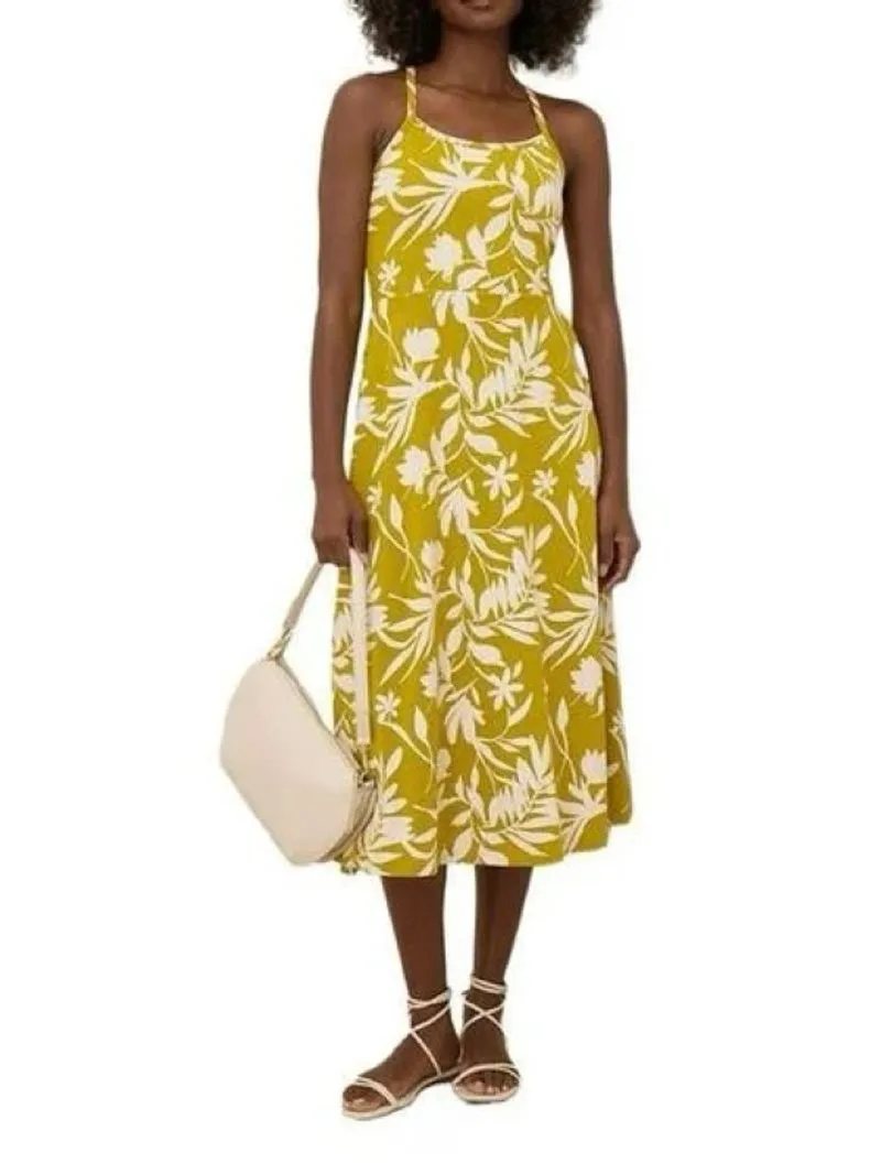 Yellow Floral Tied Up Dress photo 1