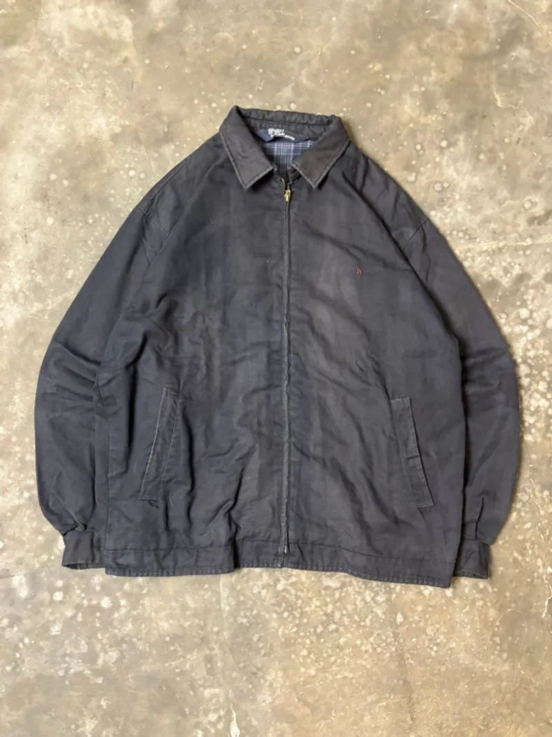 Work Jacket Canvas Ralph Lauren Vtg photo 1
