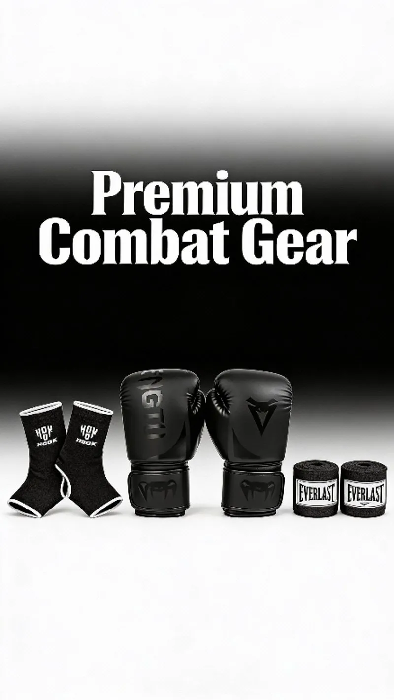 [BRANDED SET] Venum Boxing Gloves + Everlast Handwrap + Hook photo 1