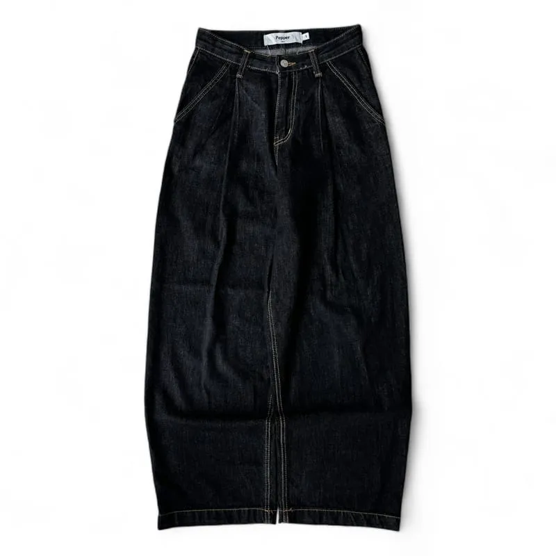 Vintage Streetwear Jeans Pria black photo 1